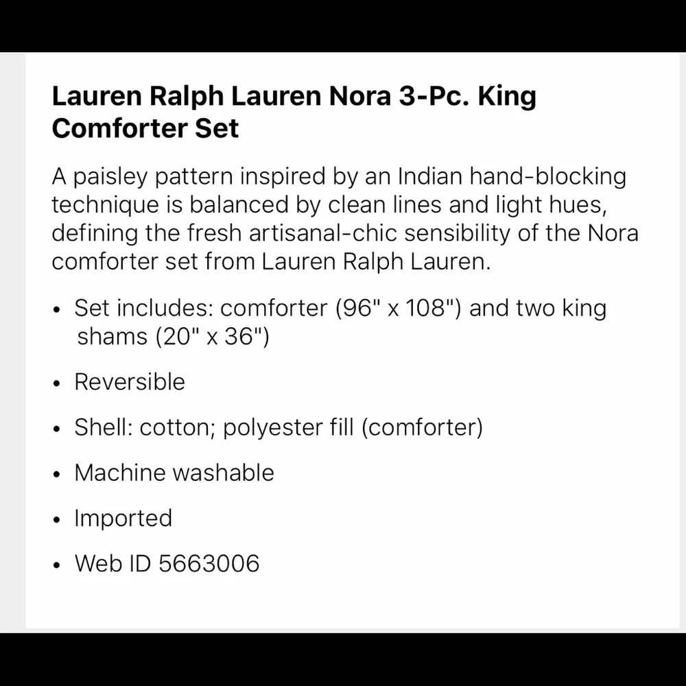 Lauren Ralph Lauren Nora 3-Pc King Comforter